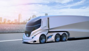 A self driving truck showing we handle self driving semi truck accident lawsuits
